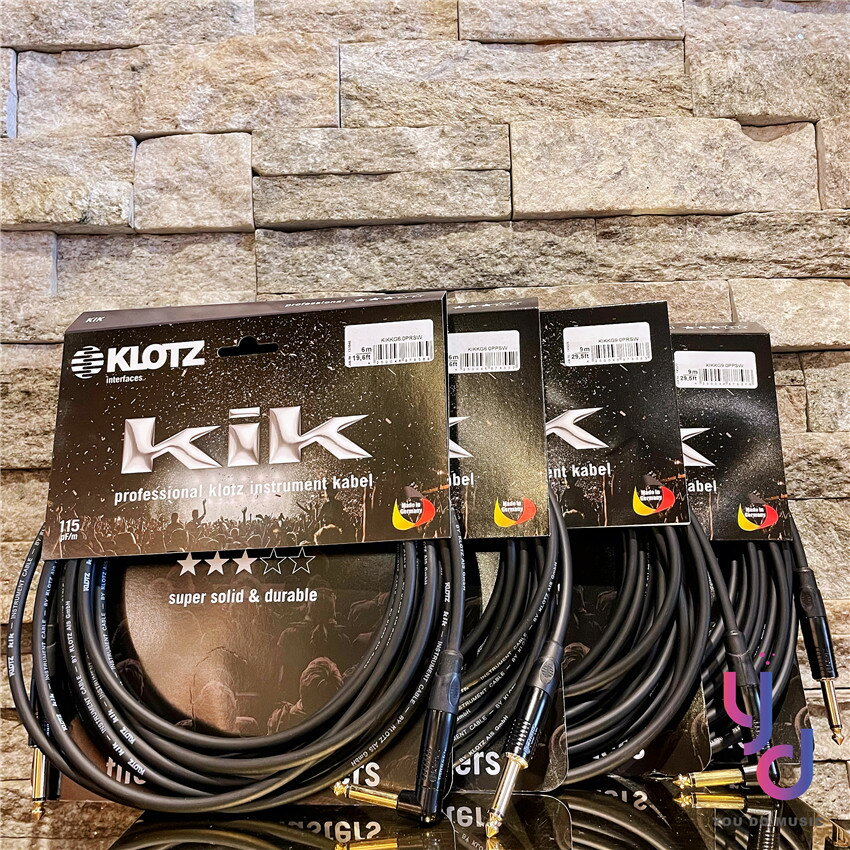 分期免運 德國製 KLOTZ KIK Cable 3 6 9 公尺 專業級 電 木 吉他 貝斯 樂器 導線 公司貨