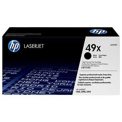 【最高3000點回饋 滿額折400】 HP 49X 黑色原廠LaserJet高容量碳粉匣(Q5949X) For HP LaserJet 1320/3390