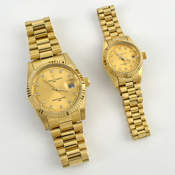 范倫鐵諾.古柏手錶 全金水鑽刻度鋼錶【NEV131】