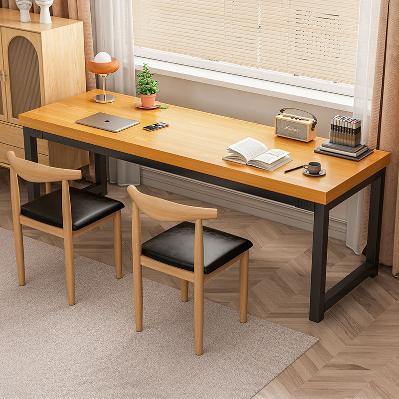 加厚電腦桌臺式簡約桌子書桌鋼架桌閱覽桌長條桌家用補習桌辦公桌