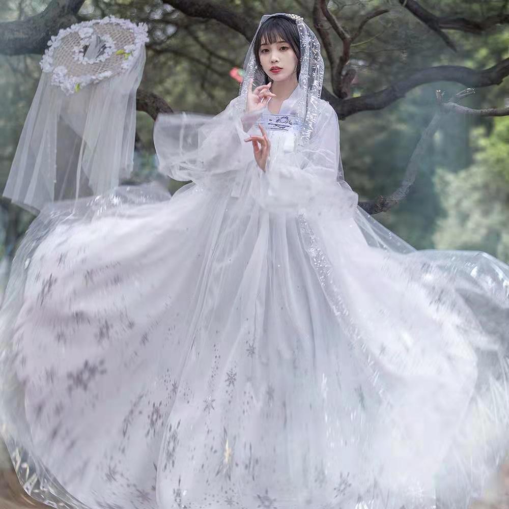 免運 原創正版齊腰襦裙漢服女中國風齊胸夏季仙氣改良白菜全套學生古裝