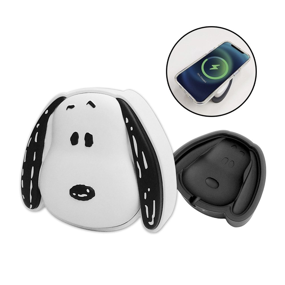 行動電源推薦，造型行動電源推薦到SNOOPY造型磁吸無線充5600行動電源(附底座)【九乘九購物網】