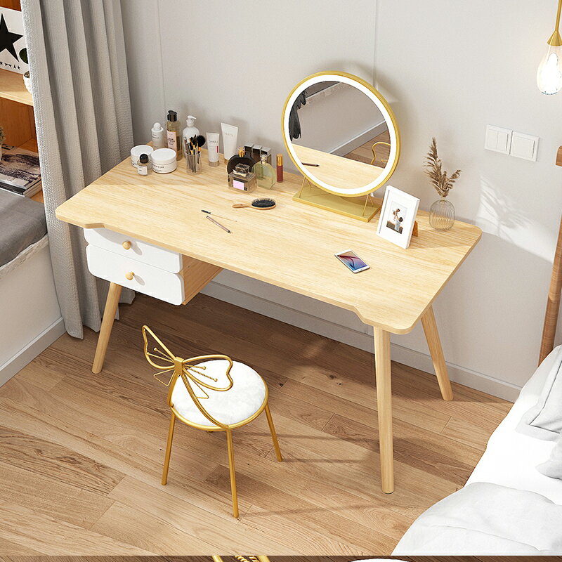 北歐梳妝臺臥室收納柜一體經濟型現代簡約ins風輕奢小戶型化妝桌