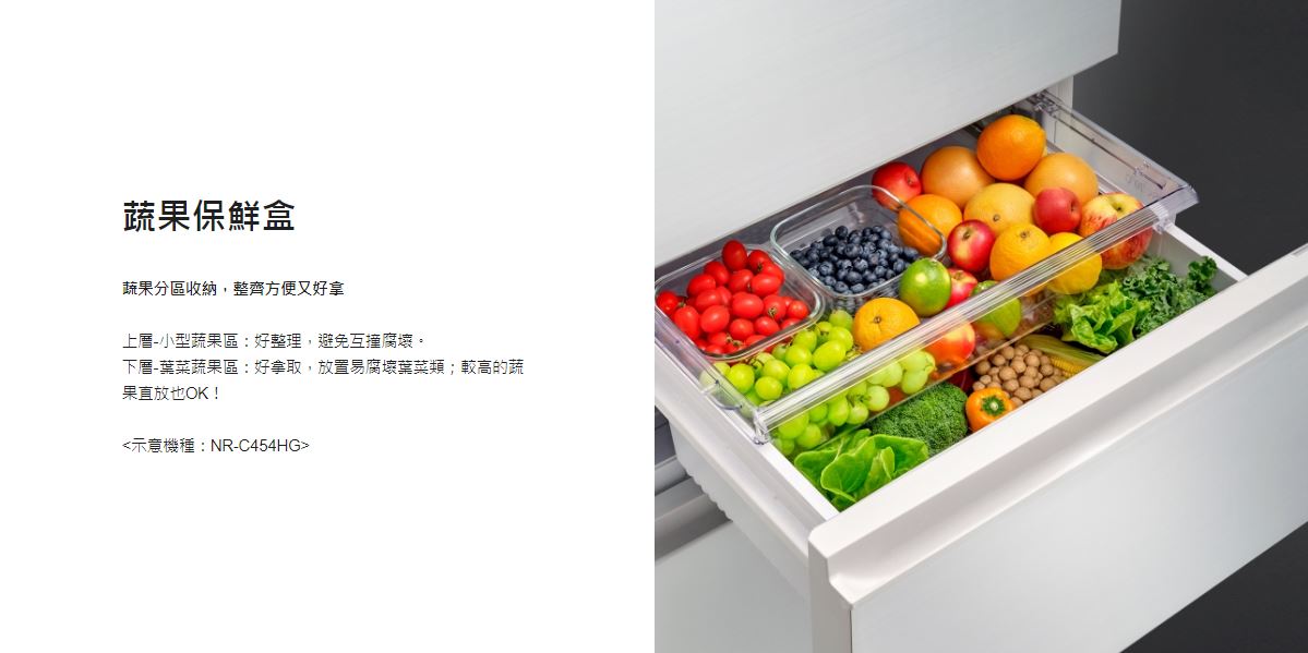 【Panasonic 國際牌】日系上質變頻系列 無邊框鋼板三門電冰箱 NR-C454HV-W ★僅苗栗地區安裝定位 5