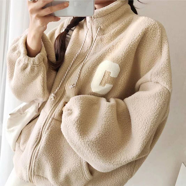 ANNAS 正韓 C字 羊羔毛 搖粒絨 絨毛 外套 毛毛 QQ毛 大衣 運動外套 寬鬆 厚 保暖 休閒 韓國 7