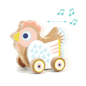 【Djeco智荷】寶貝小雞推車 / 音樂玩具
