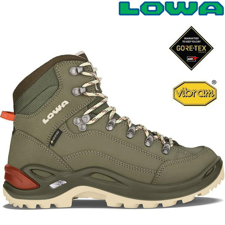 Lowa Renegade GTX Mid 女款 中筒防水健行鞋/登山鞋 LW320945 9629 灰綠/柑橙