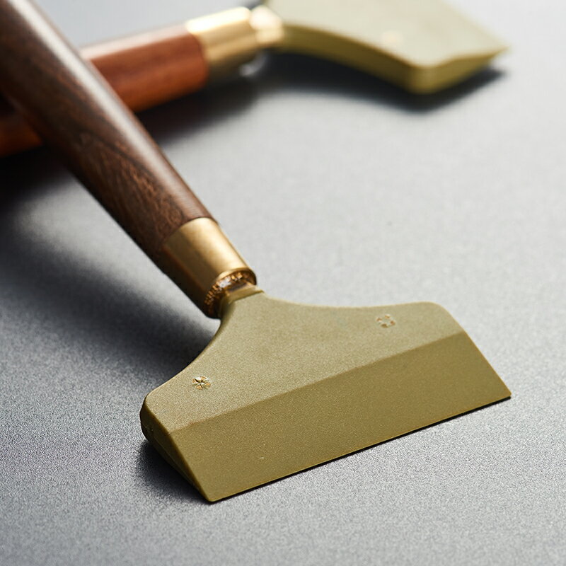 茶盤刮水器黑檀木手柄茶刮 積水清理刮片橡膠 茶具配件零配茶掃 1