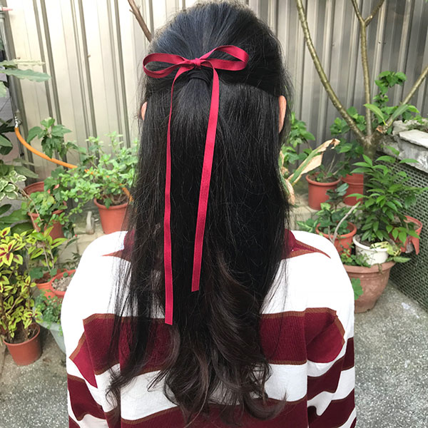 超長 蝴蝶結 緞面 髮圈 髮帶 髮繩 緞帶 韓國 髮飾 明星款 韓劇 百搭 聖誕節 跨年 過年 情人節 洋裝 ANNA S. 6