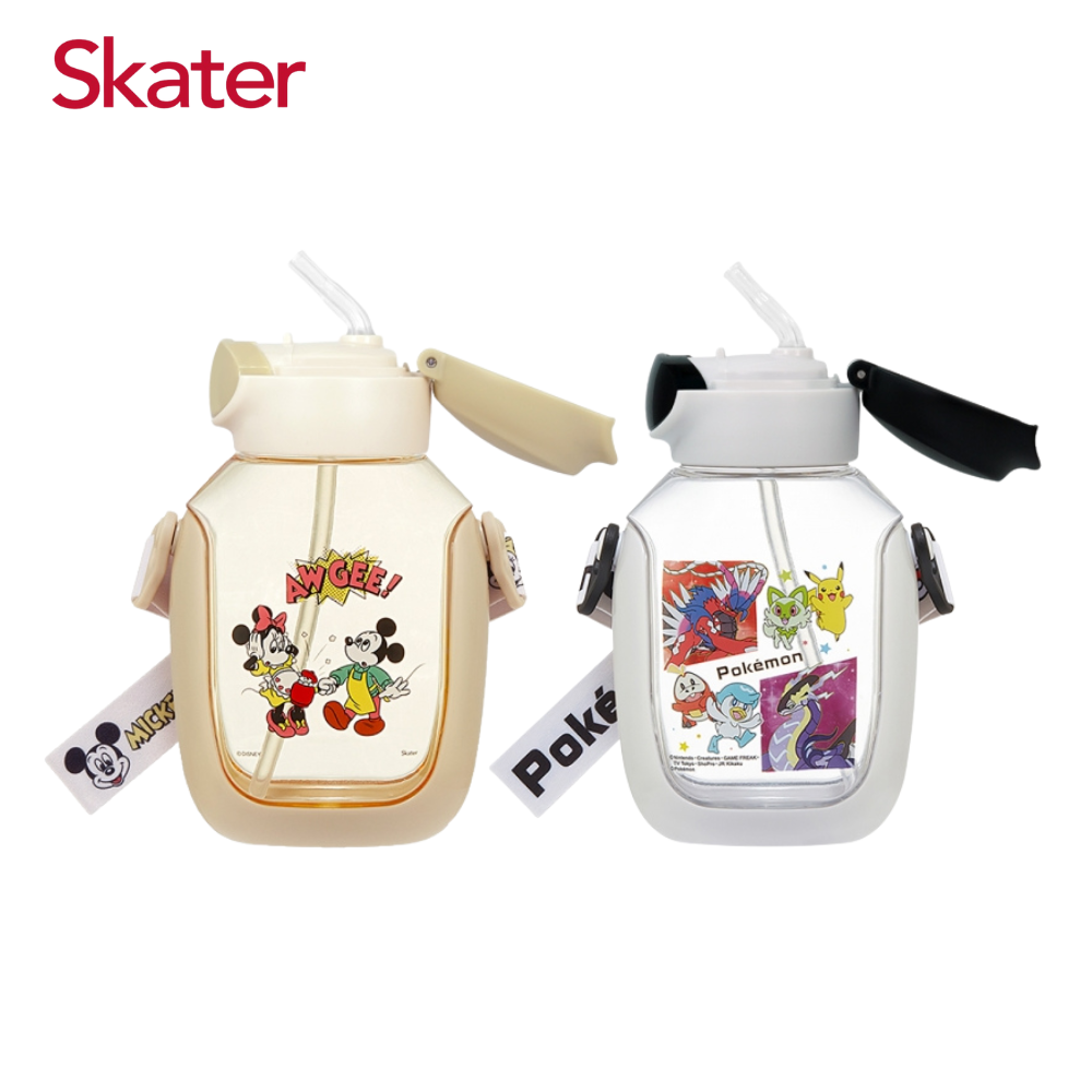 【Skater】6DX吸管水壺(530ml) 寶可夢 米奇