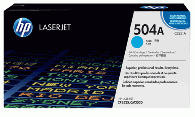 HP 原廠碳粉匣 藍色 CE251A (504A) 適用: CP3520/CP3525/CM3530/3525/3530/3520