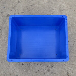 周轉箱 326號塑料周轉箱五金塑料盒倉庫物料 pe藍色加厚塑膠箱