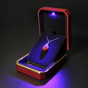 八角烤漆帶燈發光LED首飾盒求婚禮對戒盒戒指項鏈吊墜手鐲盒
