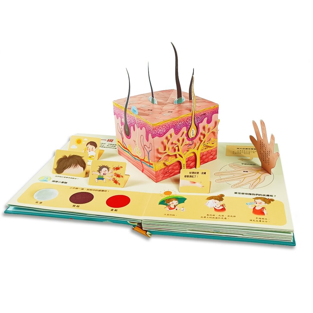 媽媽買 人體立體書 華碩文化 身體原來是這樣＋身體不可思議的祕密 3D互動機關 人體百科 親子共讀 3-8歲 6