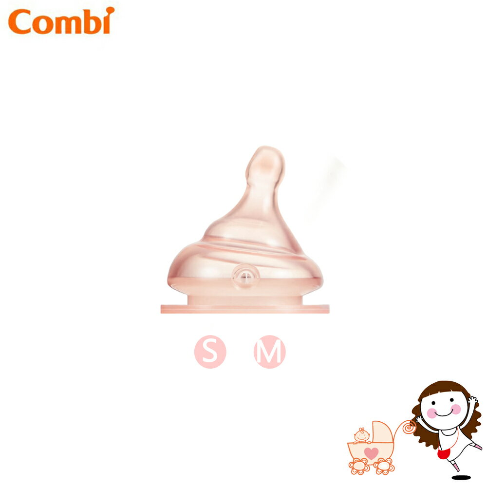 【Combi】康貝 真實含乳寬口奶嘴三孔 兩種尺寸｜寶貝俏媽咪