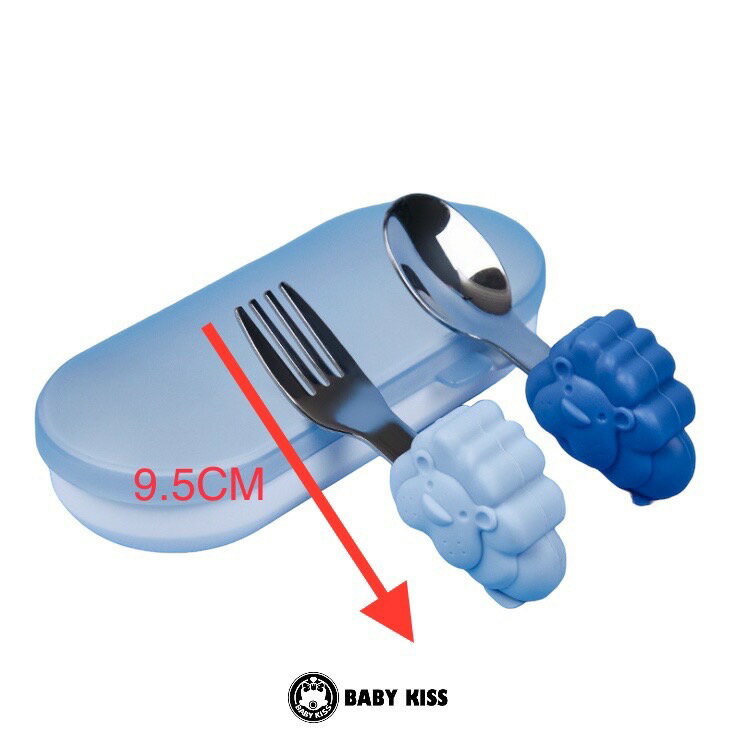 《台灣現貨》奶油獅316不鏽鋼學習湯叉組(送收納盒) 2