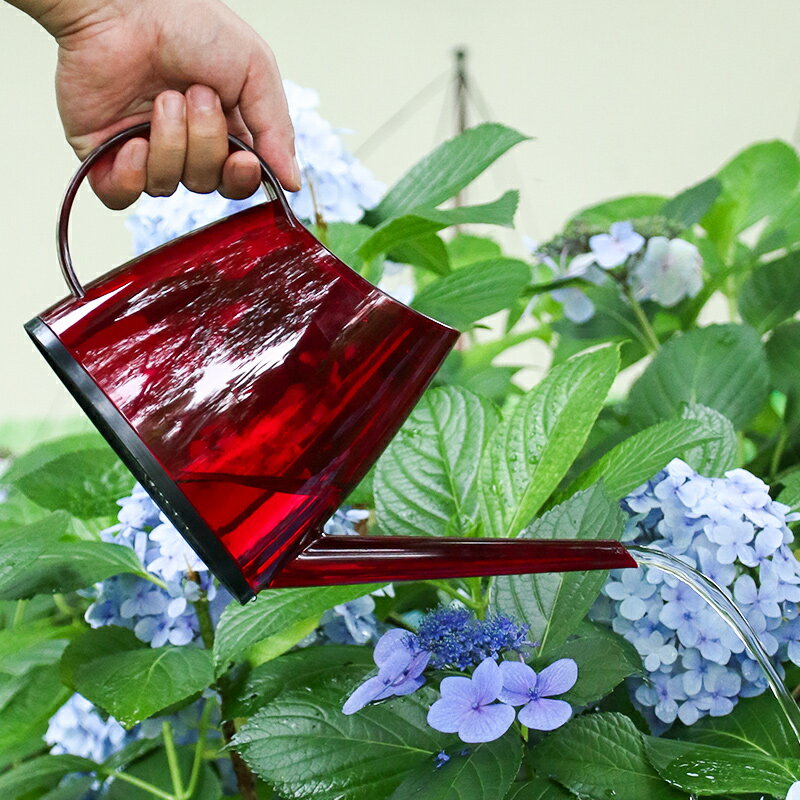 長嘴澆花水壺家用室內灑水壺淋花工具創意彩色透明塑膠園藝澆水壺