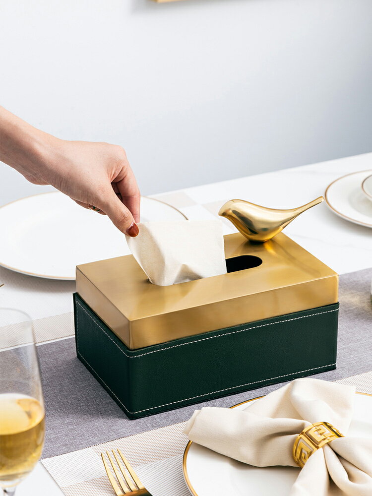 北歐輕奢多功能紙巾盒茶幾收納盒家用客廳餐桌簡約現代創意抽紙盒