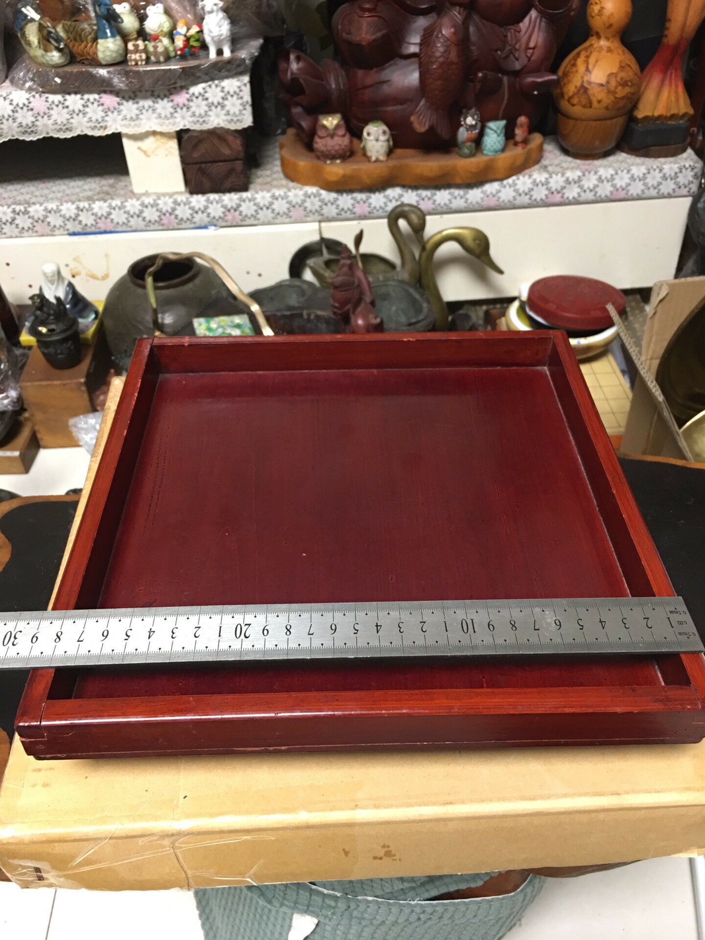 日本迴流實用木器，純實木茶盤或託盤，榫鉚結構，品相如圖，尺寸