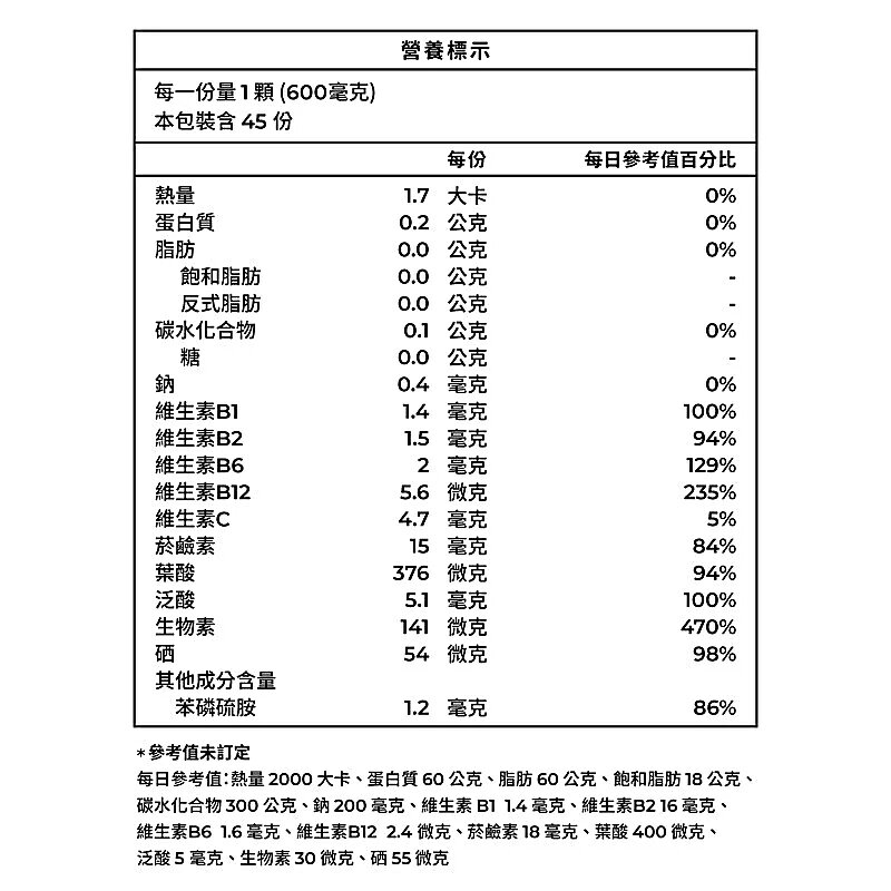 【藥師健生活】每日B 45顆/盒 2