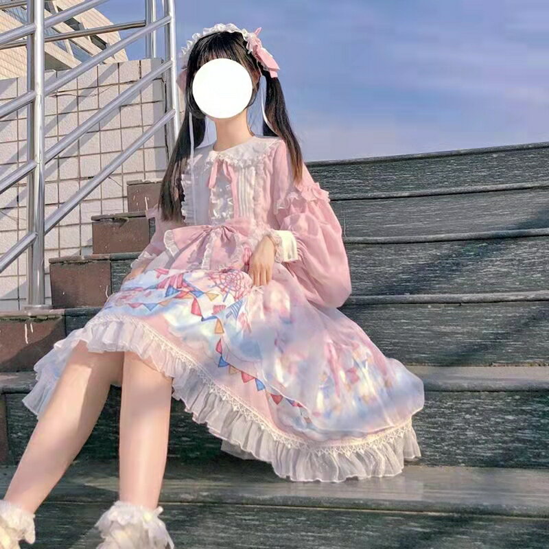 全款現貨春夏洛麗塔裙子OP Lolita可愛日常輕lo裙洋裝連衣裙子AA