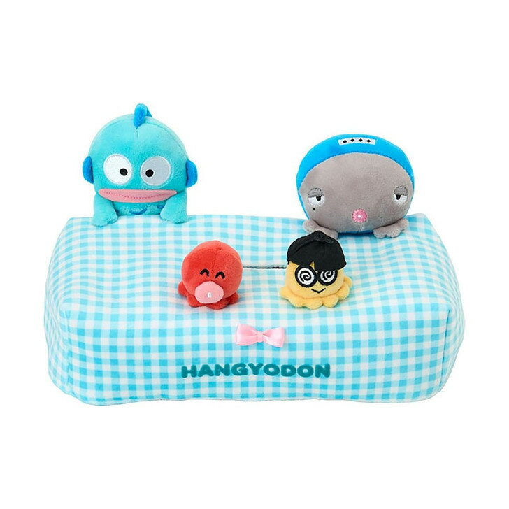 【震撼精品百貨】Hangyodon Sanrio 河童~日本三麗鷗SANRIO 人魚漢頓造型面紙套-格紋好友款*10122