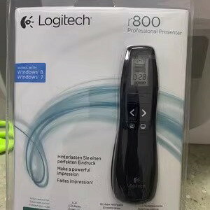 【台灣公司 可開發票】Logitech羅技R800 無線翻頁器 PPT翻頁筆 電子教鞭綠色激光演示器 2