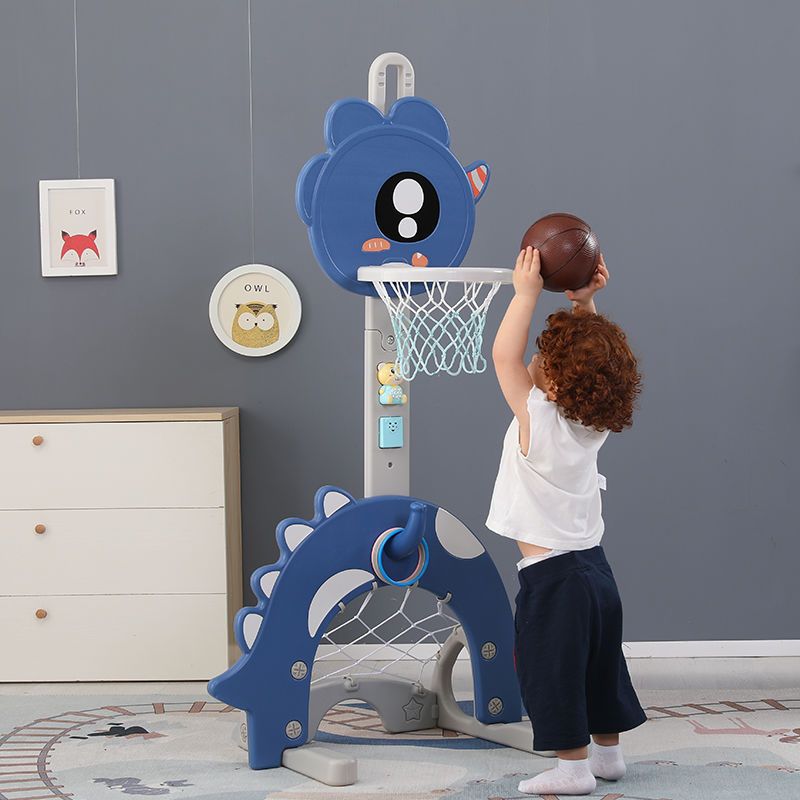 兒童籃球架室內可升降投籃球架寶寶家用落地式足球門玩具男孩球類-快速出貨