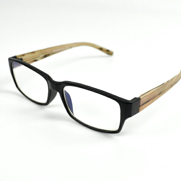 老花眼鏡 霧黑方框仿木紋鏡腳【NYK9】