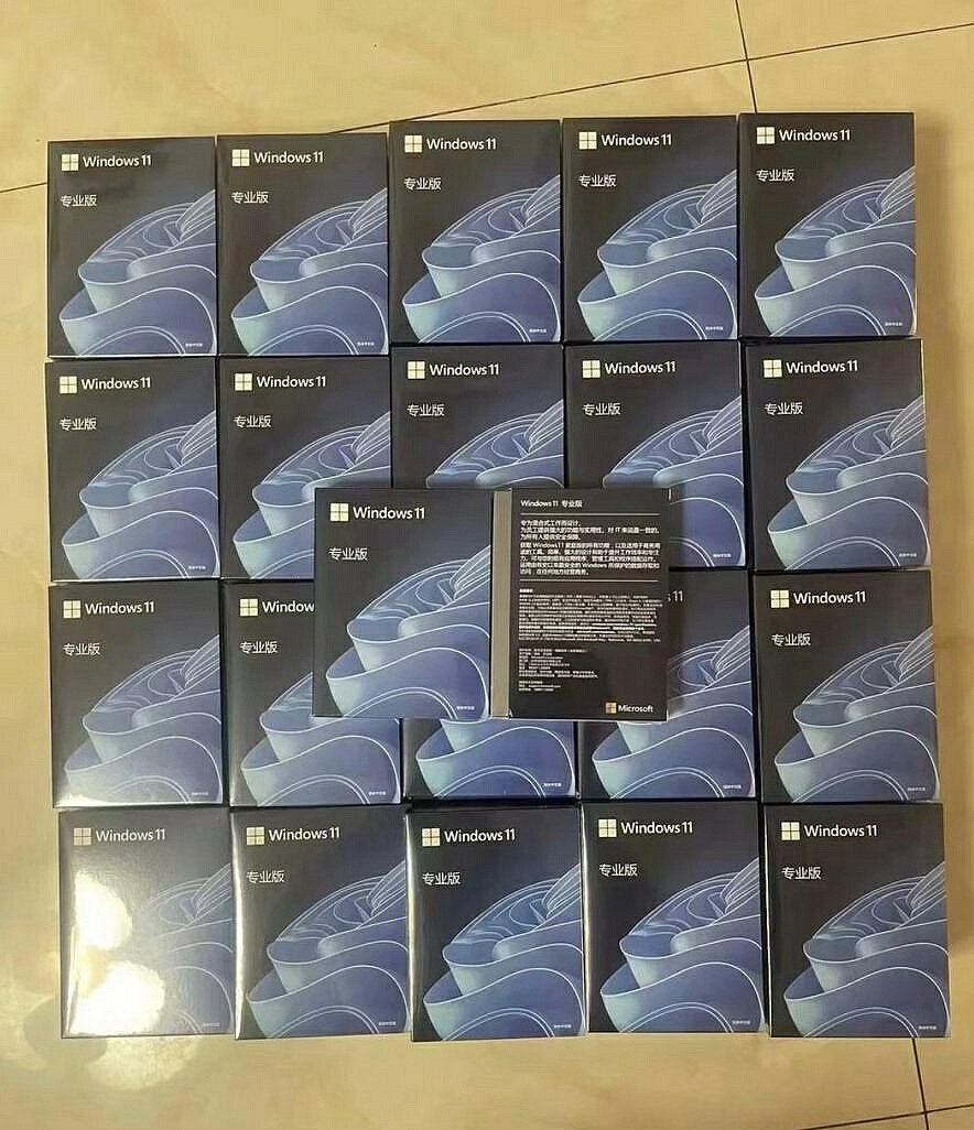 微軟Windows 11 Pro 專業版彩盒正版授權 英文中文繁體版 支援U盤安裝 官網啟用升級 W【微軟批發零售】
