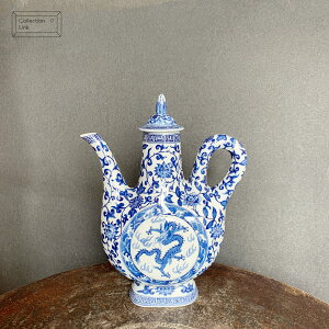 青花茶壺 收藏 擺飾 裝飾