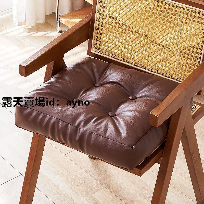 公坐墊 電腦椅坐墊 坐墊加厚 皮革紐扣坐墊辦公室加厚回彈椅墊