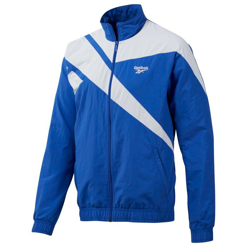 REEBOK ARCHIVE VECTOR TRACKTOP 男裝 外套 立領 風衣 休閒 舒適 透氣 白 藍【運動世界】EC5779