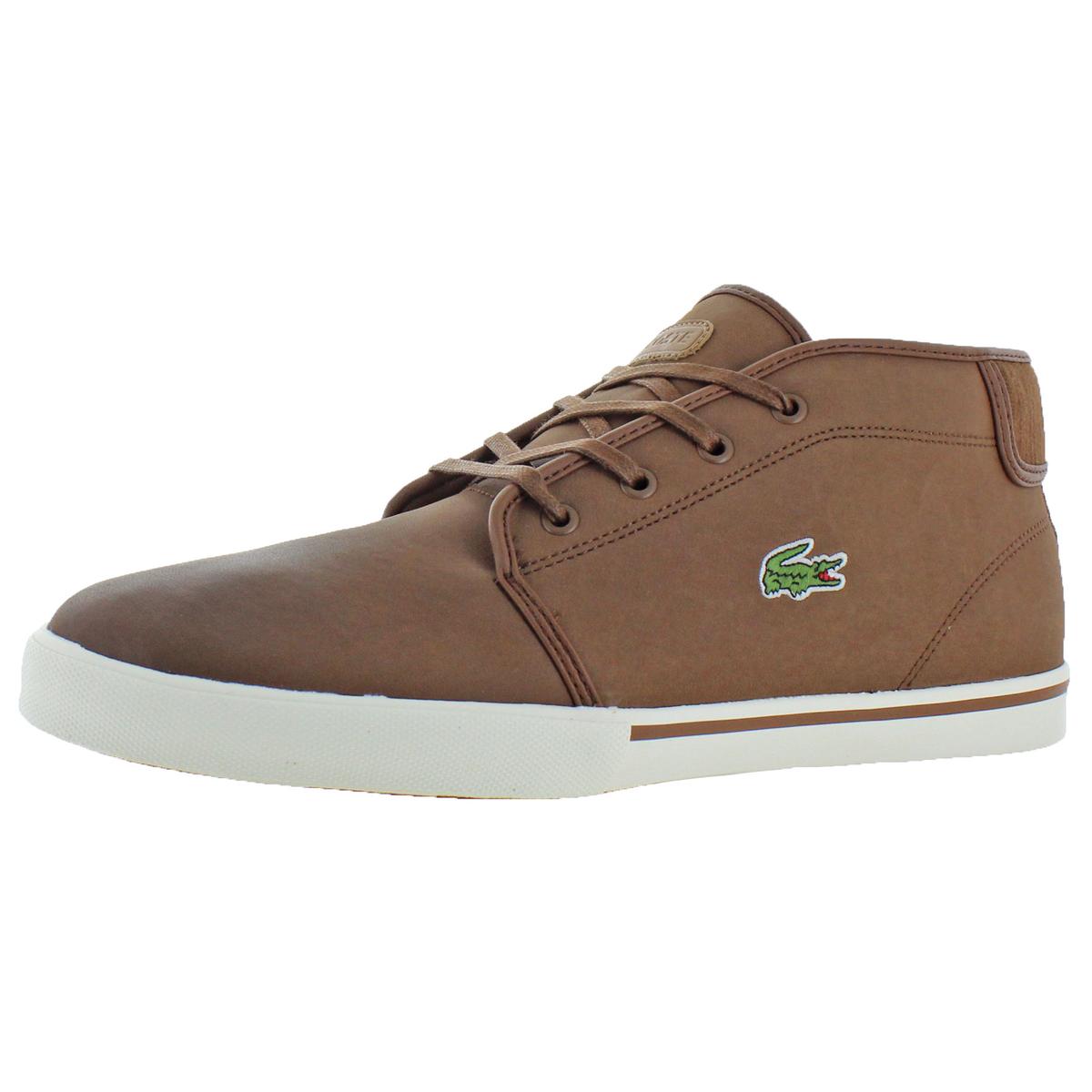 Lacoste Men's Ampthill Leather Chukka Mid-Top Fashion Sneakers Shoes ...