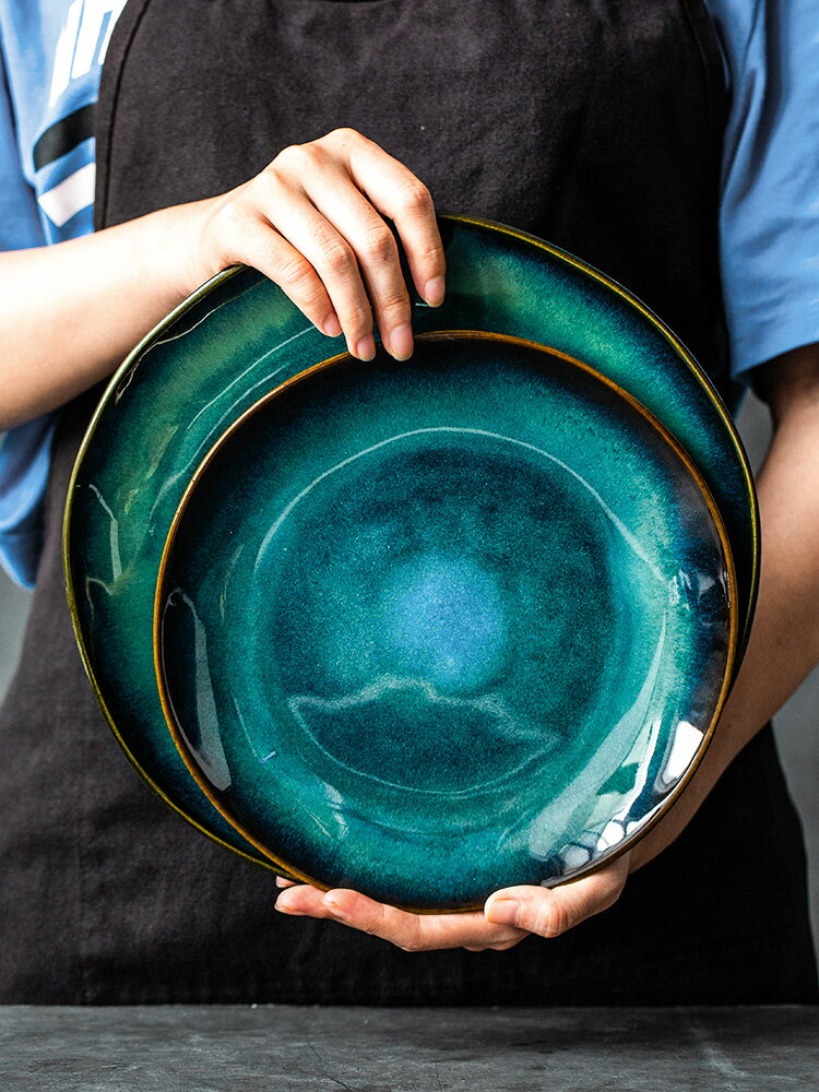 盤子家用陶瓷北歐ins菜盤淺盤餐具套裝牛排餐盤西餐日式平盤碟子