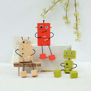 機器人木制小擺件店鋪家居裝飾幼兒園環創街景花園造景創意飾品