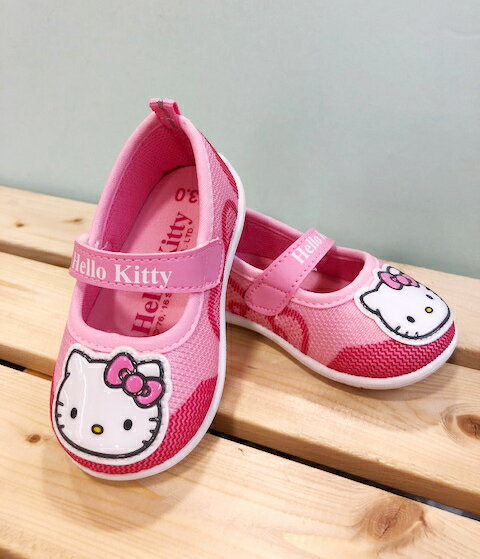 【震撼精品百貨】Hello Kitty 凱蒂貓 台灣製Hello kitty正版兒童休閒包鞋-大頭粉色(13 15號) 震撼日式精品百貨