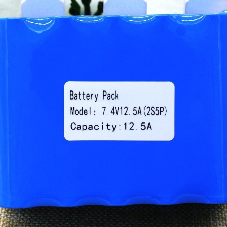 18650電池組可充電便攜式鋰離子電池7.4V 2S5P 12.5mAh