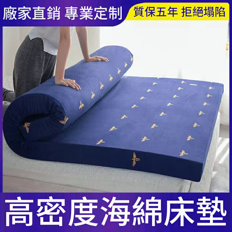 【 客製化】訂製加厚床墊 高密度海綿床墊 宿舍床墊 家用海綿床墊 榻榻米防潮墊 單人墊 雙人加厚床墊可拆洗