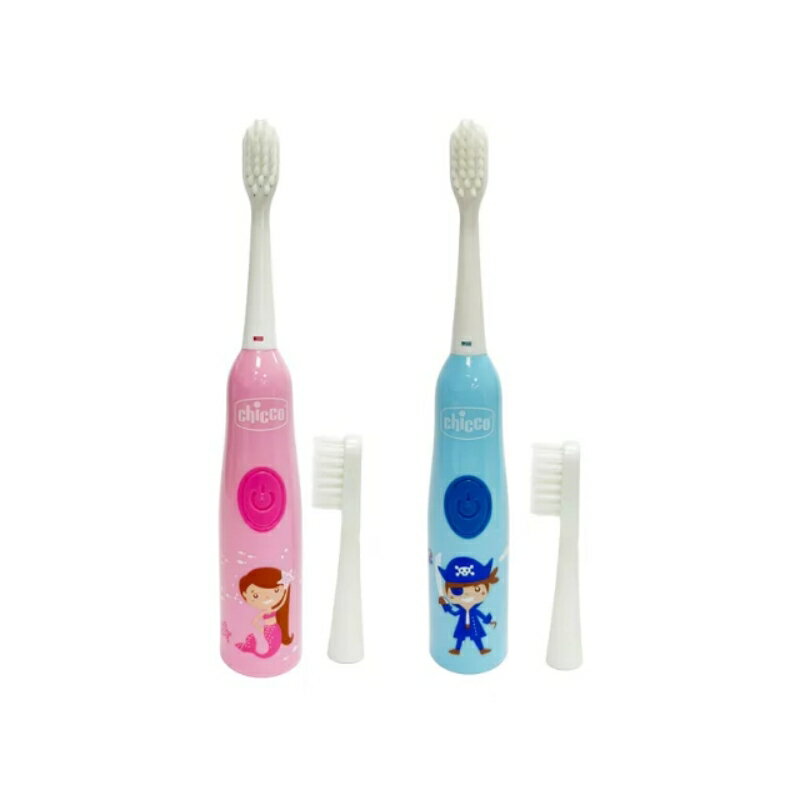 Chicco 電池式電動牙刷(可替換)-海盜船長/美人魚★衛立兒生活館★