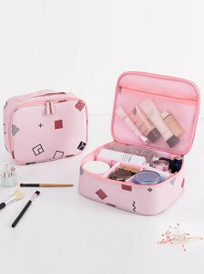 多功能化妝品包箱小號便攜韓國簡約大容量隨身收納袋包盒可愛少女 都市時尚