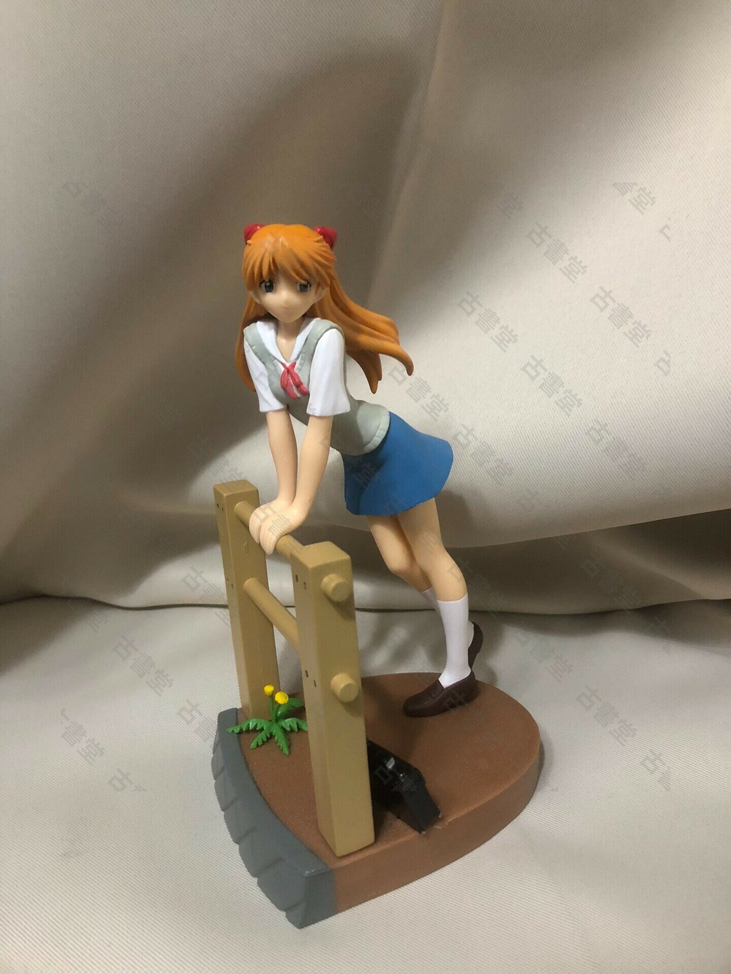 日版潮流盲盒手辦 超稀有EVA明日香 SEGA薰之春風校服手辦 限定版非萬代散貨無盒成色如圖