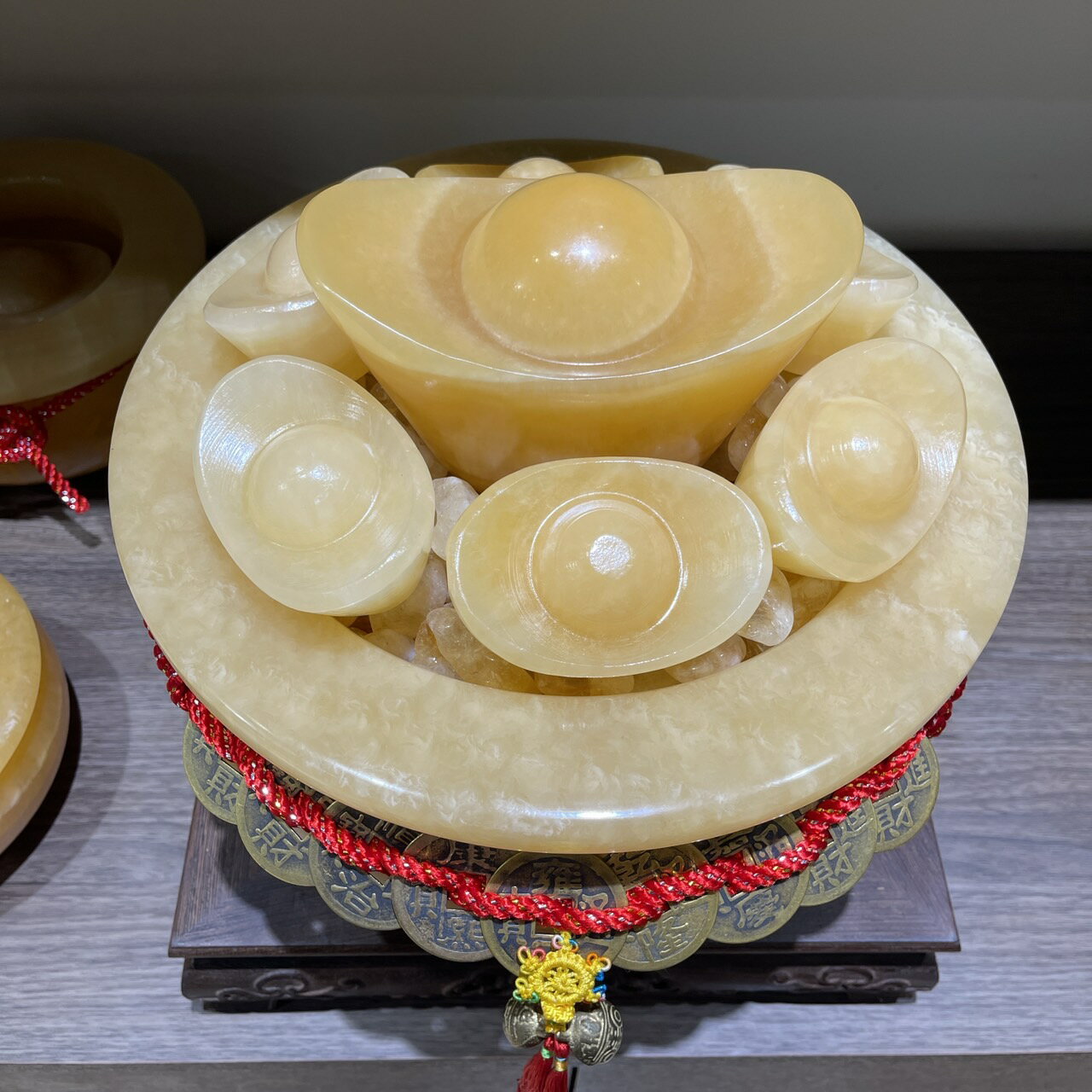 Sweet Heart 田芯開運精選💯嚴選 30公分 霸氣款 天然黃玉 超大款 聚寶盆 組✨招財進寶 辦公室必備 開公司送禮擺設 超氣派!!可搭 鹽燈 貔貅(淨化開光) 3