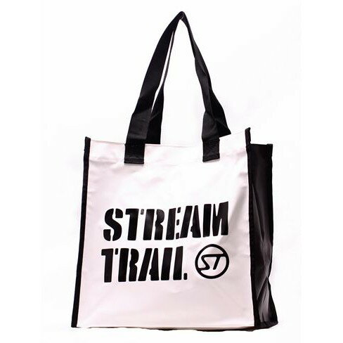 日本 《Stream Trail》Dory輕便大手提袋(浪花白-瑪瑙黑)