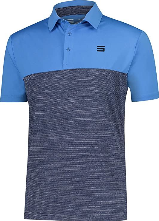 【美國代購】Tree Sixty Six 美國知名品牌 男士速乾高爾夫襯衫 - 吸濕排汗短袖休閒 Polo 衫 藍灰雙色
