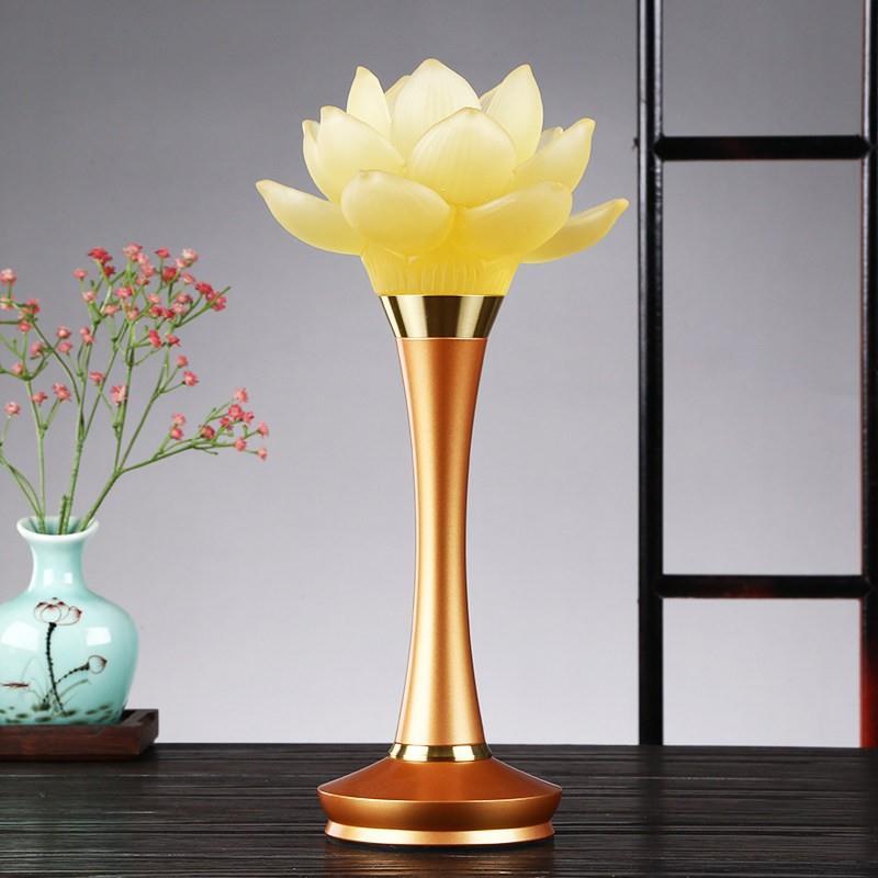 免運 供佛燈 蓮花燈 佛具臺灣琉璃供佛燈蓮花燈長明燈家用led插電佛前供