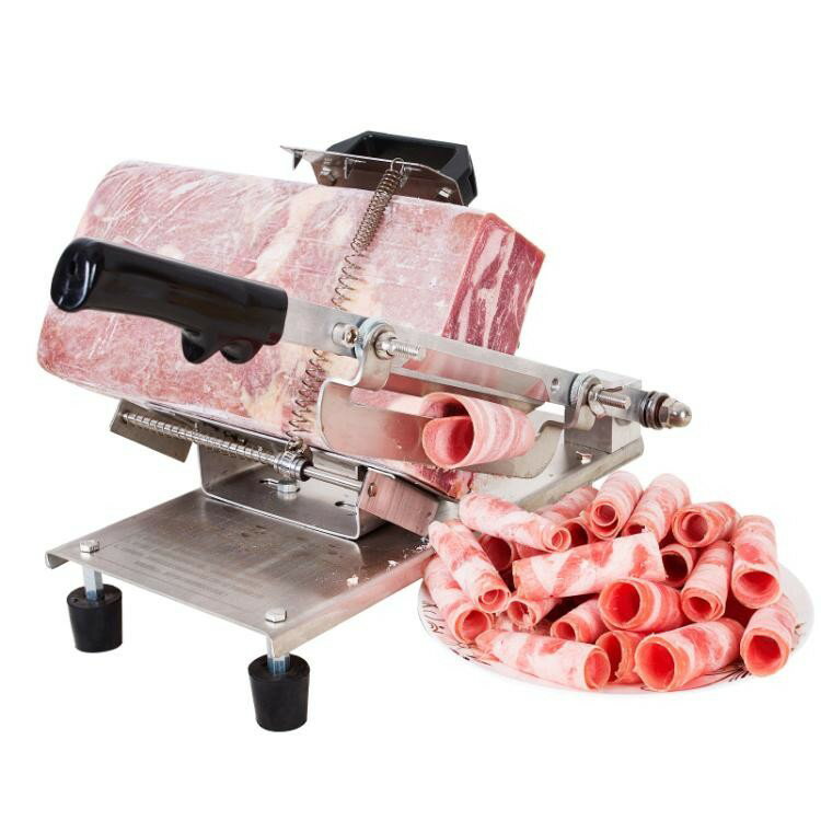 不銹鋼凍肉羊肉卷切片機家用手動切肥牛機片肉切肉片機刨肉神器 ATF