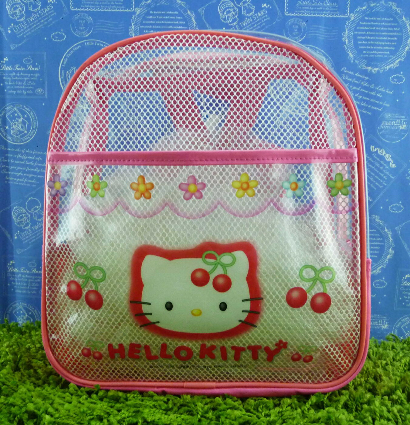 【震撼精品百貨】Hello Kitty 凱蒂貓 防水後背包 粉櫻桃【共1款】 震撼日式精品百貨