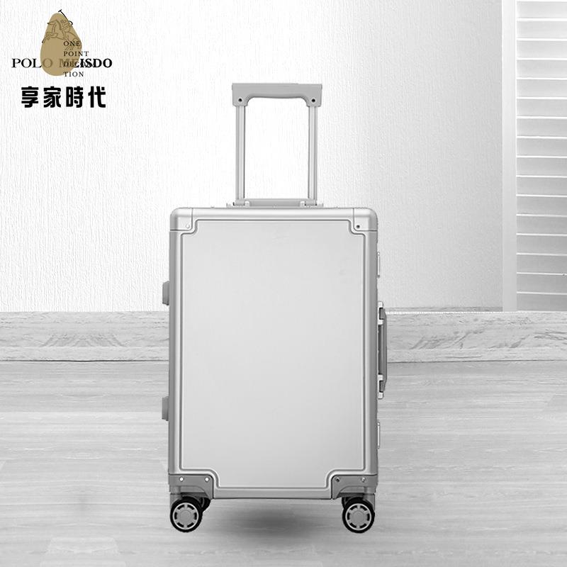廠家清倉 登機箱 行旅箱 行李箱 定製全箱包鋁鎂合金登機箱行李箱20寸印logo靜音萬向輪鋁框旅行箱 八折下殺wy20