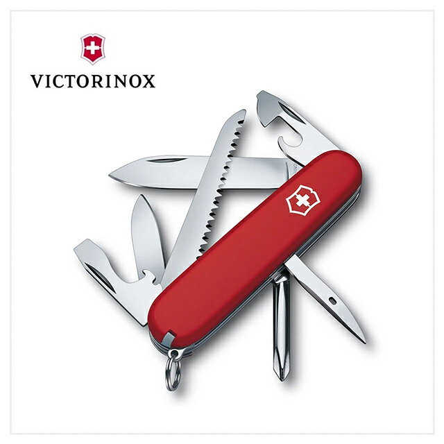 VICTORINOX 瑞士維氏 瑞士刀 Hiker 13用 91mm 紅 1.4613